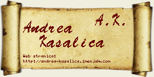 Andrea Kasalica vizit kartica